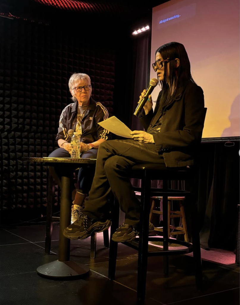 Cecilia Dougherty and Lia Gangitano in conversation at the Parkside Lounge NYC, May 5.